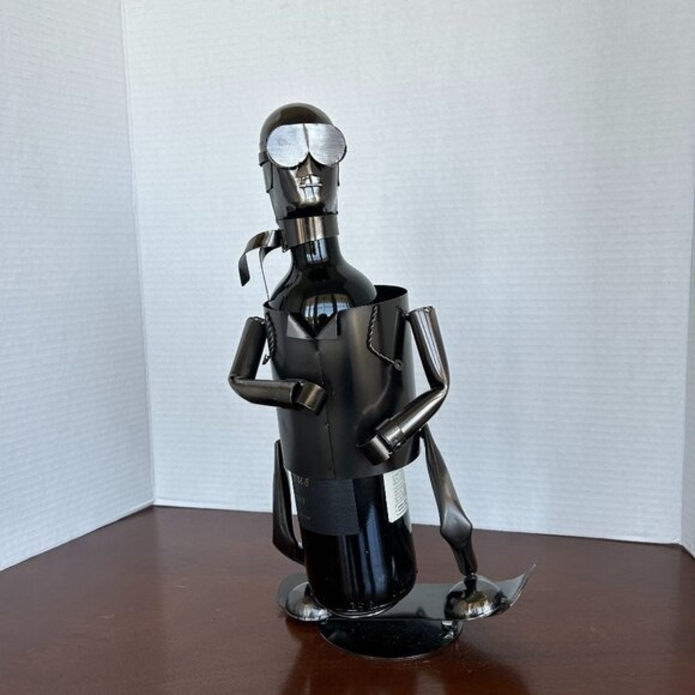 SNOWBOARDER Metal Wine Bottle Holder Caddy Pronto Innovations